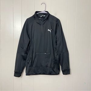PUMA  Evostripe 1/4 Zip Sweatshirt Pullover Mens Black Size M